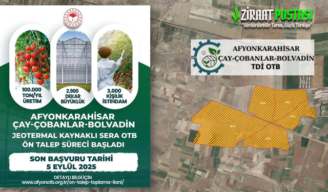 AFYONKARAHİSAR ORGANİZE TARIM BÖLGESİ BAŞVURULARI BAŞLADI