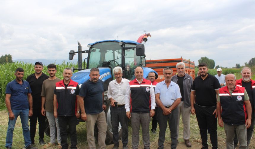 Tokat’ın Pazar İlçesi’nde Sorgum-Sudan Otu Hasadı Yapıldı